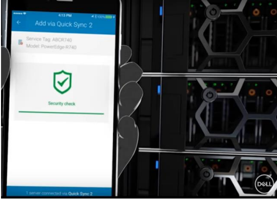 PowerEdge 14세대 Quick Sync 베젤과 동기화되는 모바일 디바이스의 OpenManage Mobile
