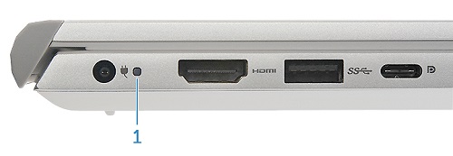 Inspiron 7500：バッテリー充電ステータスLED