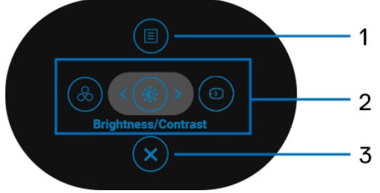 Dell P3424WE 온스크린 디스플레이 메뉴 기능