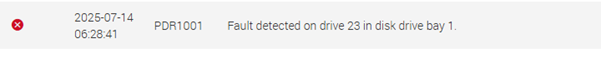 Dell PowerEdge iDRAC Life Cycle Log (LCL) report fault on a drive
