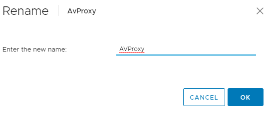 Přejmenování serveru AvProxy