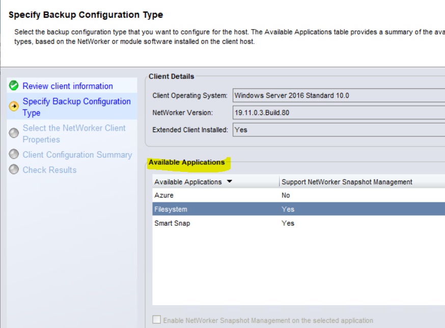 没有行表明 Lotus 在备份类型中可用
