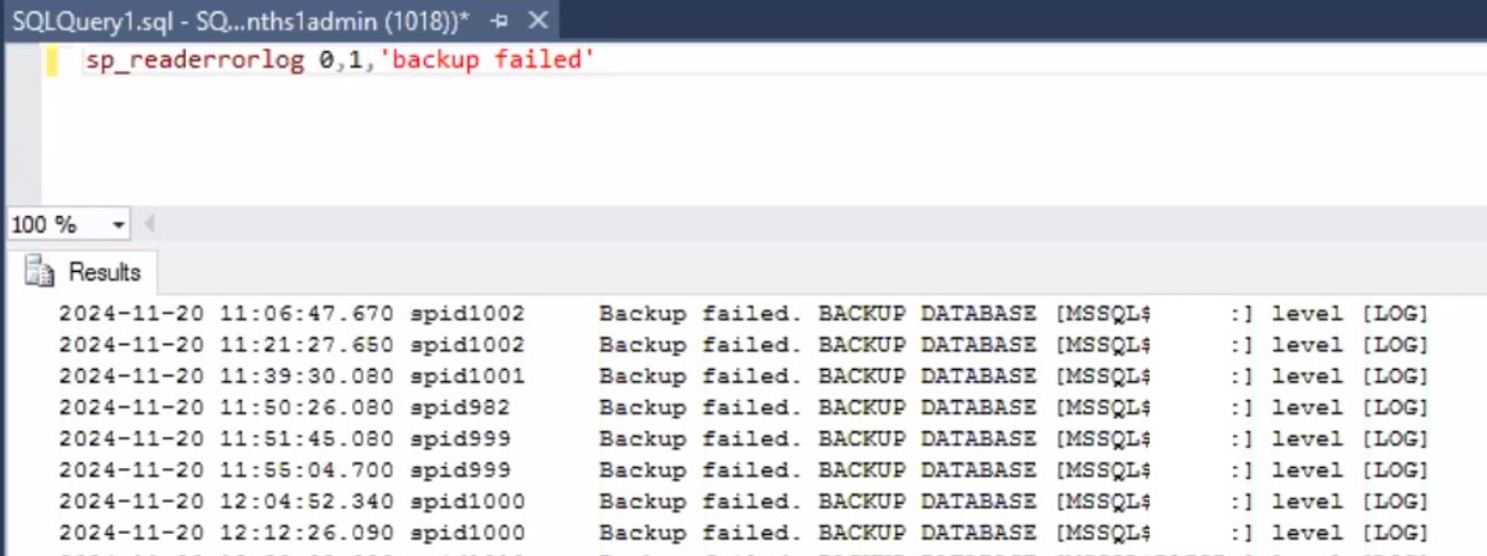 SQL 伺服器記錄錯誤。