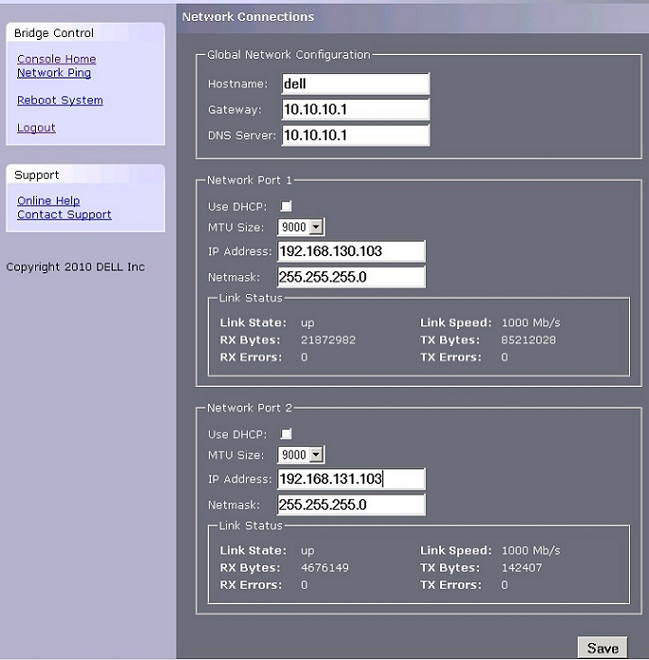 iSCSI Network Configuration