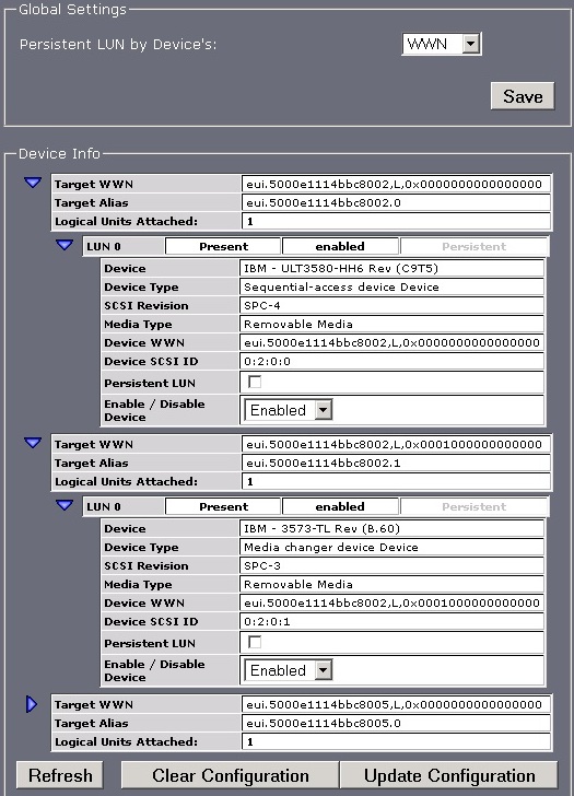 iSCSI Device Management