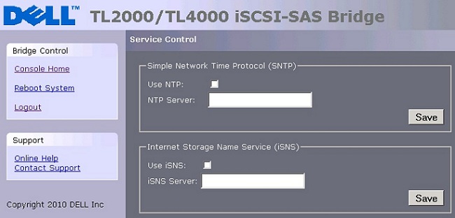 iSCSI Service Control