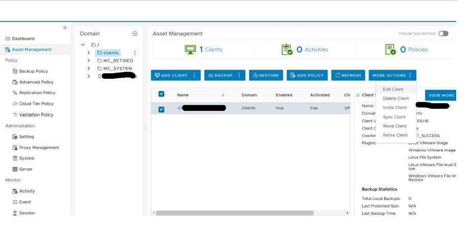 schermata asset management