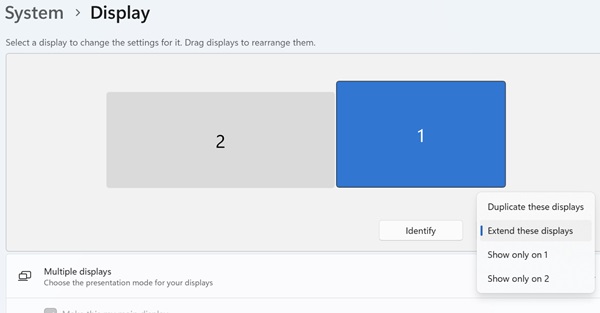 Ustawienia wielu ekranów
