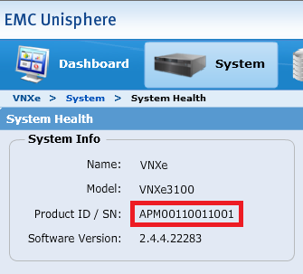 EMC Unisphere System Health