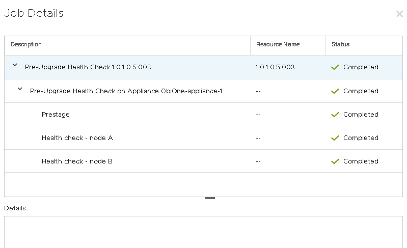Jobbinformation i PowerStore Manager