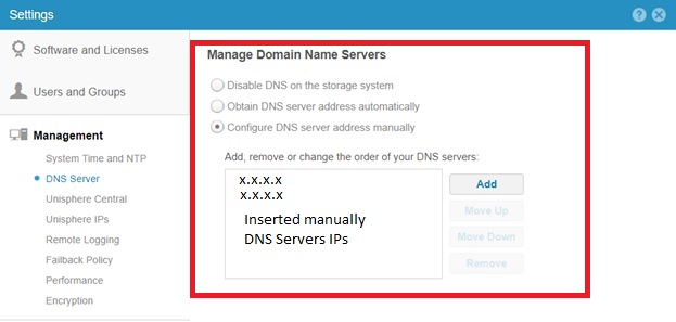 Managen von Domain Name Servern