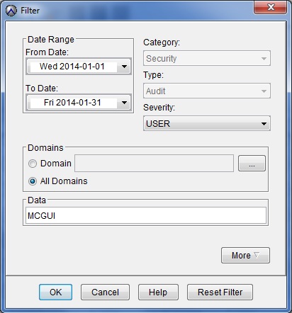 Filtre d’événement