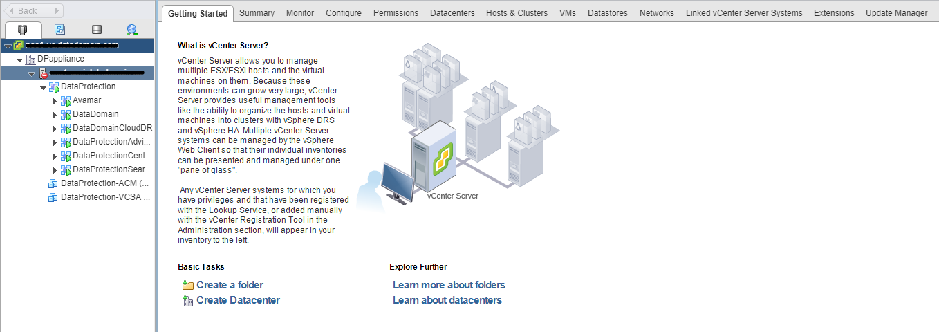 vCenter WebClient 頂端