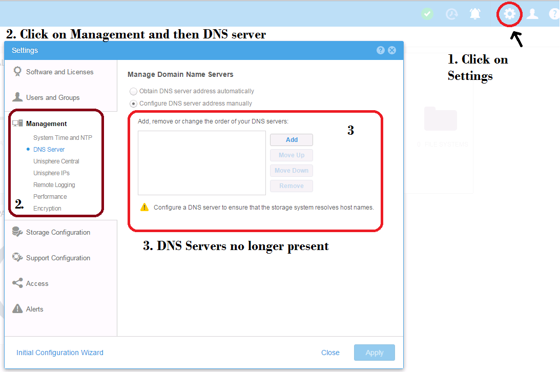 Gestione dei server dei nomi di dominio