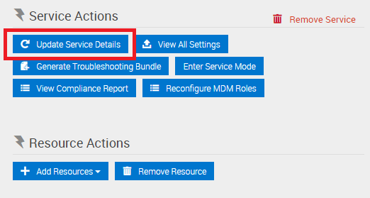 update service details