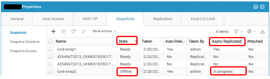 显示离线快照和挂起状态的 UI 快照