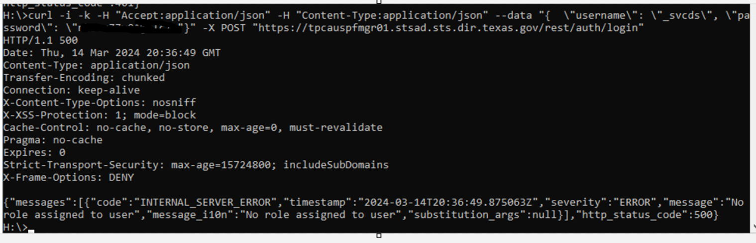 No role assigned to user screenshot