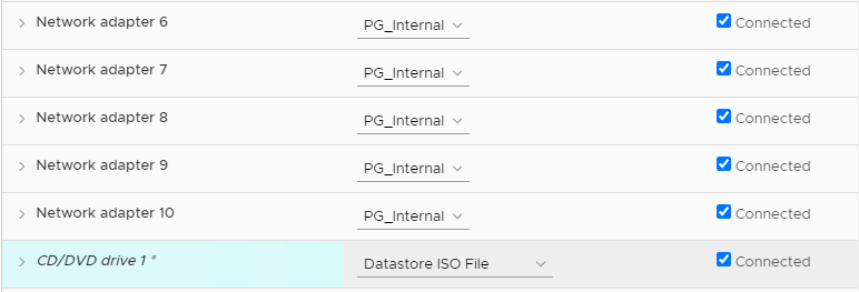 CD/DVD drive 1 should appear as Connected