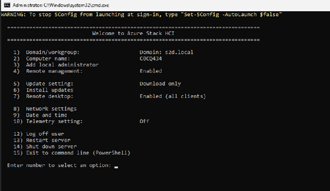 Azure Stack HCI Welcome画面