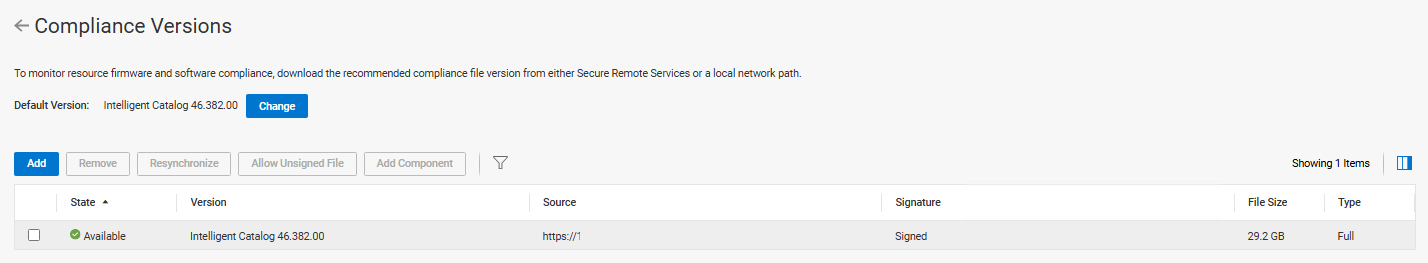 Compliance-versioner