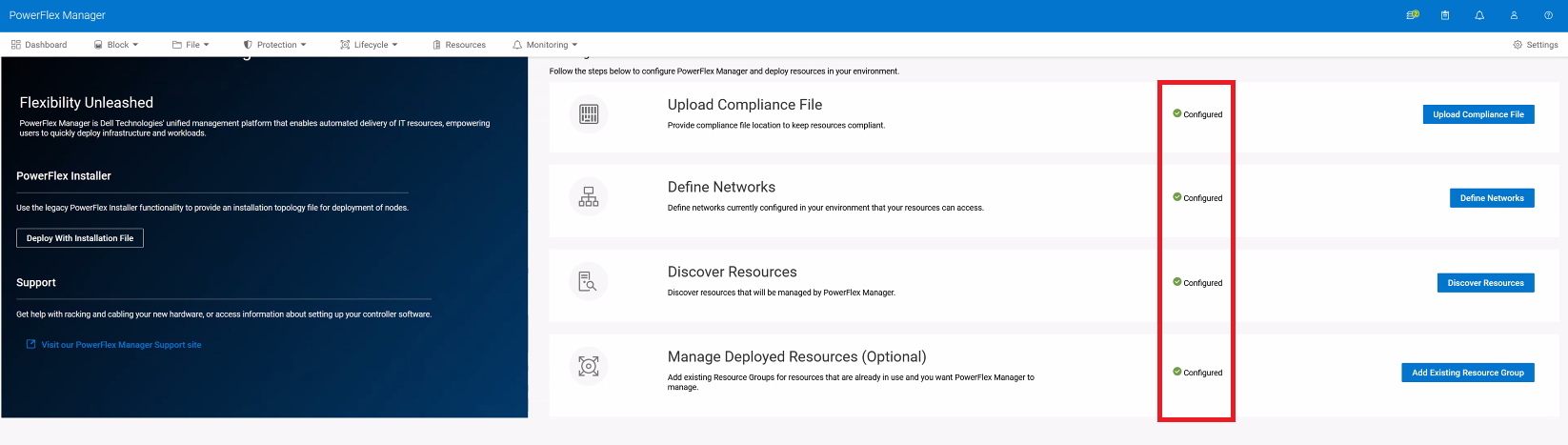 powerflex manager configured