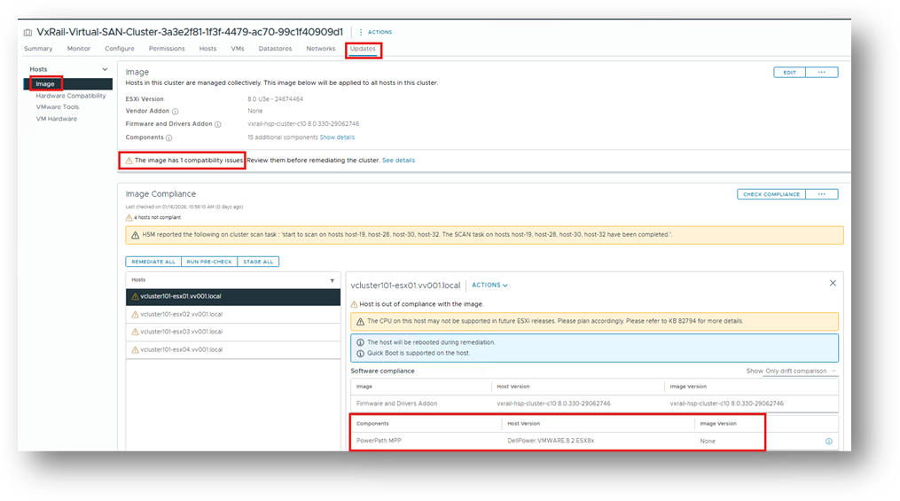 Compliance scan shows non-image component