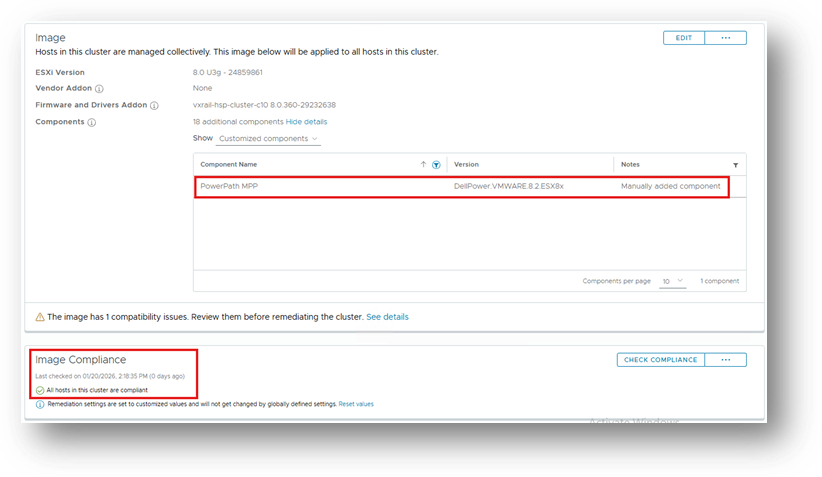 Compliance after upgrade