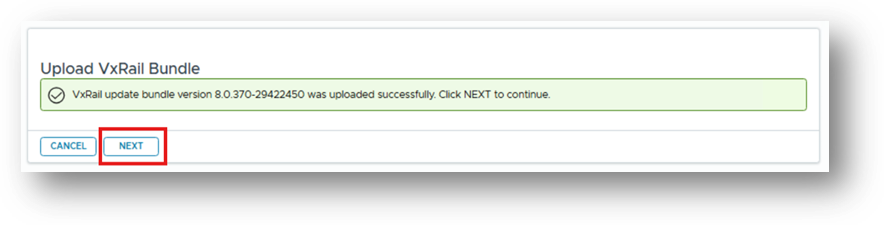 Proceed after upload