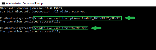 Fenêtre Integrity Checks