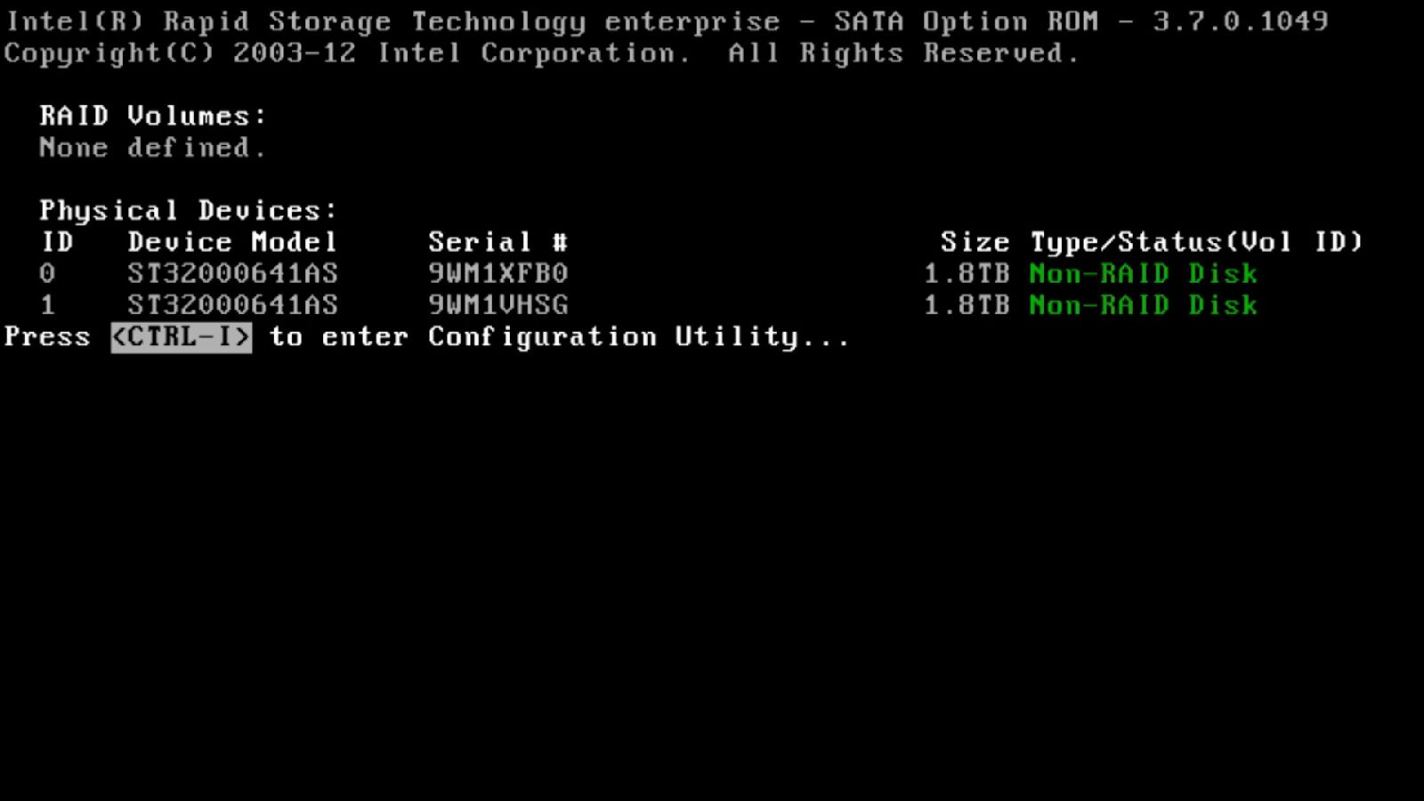 Boot Screen after POST