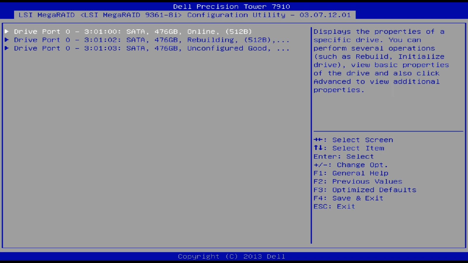 LSIの［Drive Management］