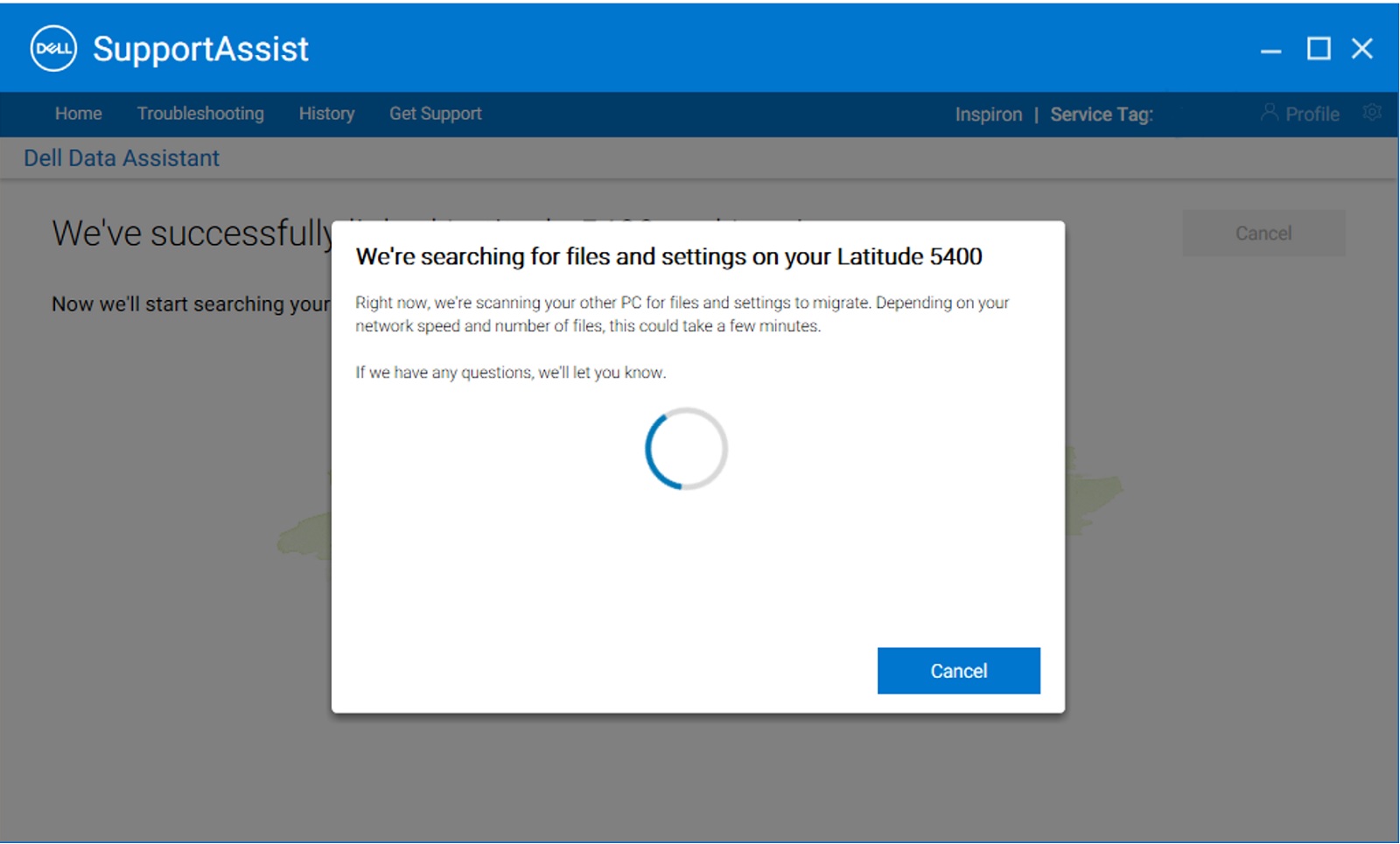 Ny datamaskin (Søke etter filer og innstillinger på gammel datamaskin)