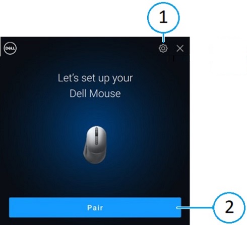 Gebruikersinterface van Dell Pair