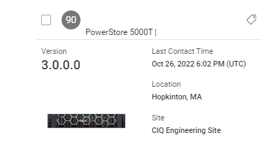 Locate the PowerStore appliance of interest in the Inventory displayed and click on the System Name to view its details.