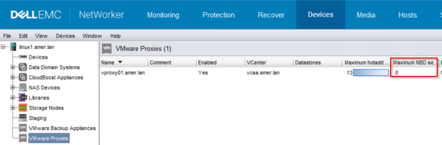 vProxy with NBD sessions disabled
