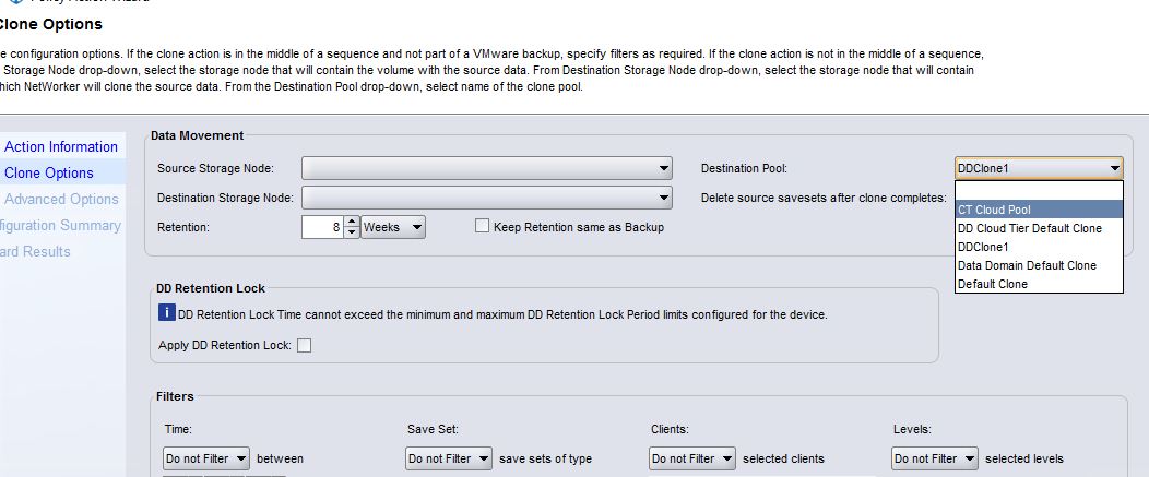 Selecting the Cloud Tier Pool