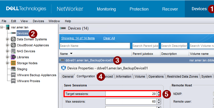 Device Target Sessions