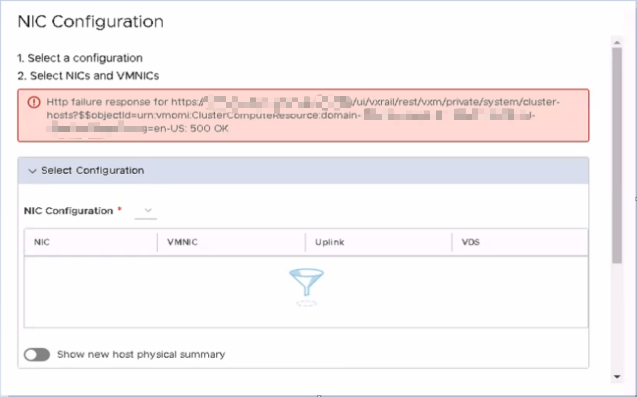 Picture of the error