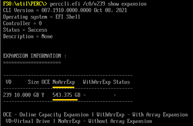 PERCCLIの出力NoArrExp