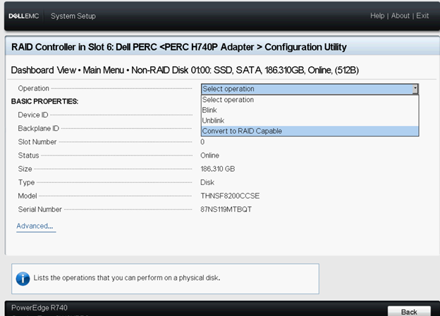 Seleccione Convertir a compatible con RAID