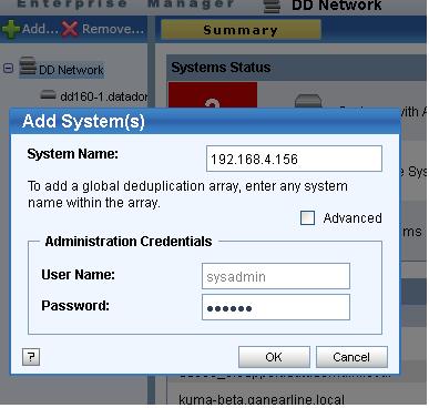 Adding another system to the system manager
