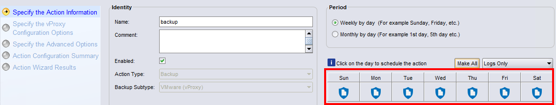 Logs Only backup level