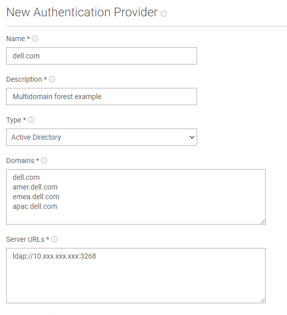 authentication provider page