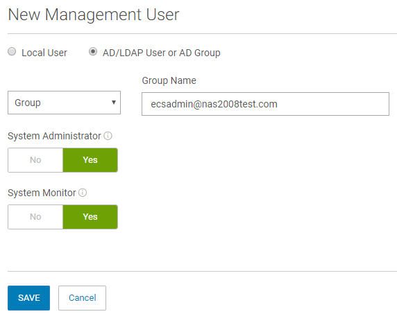 management user page
