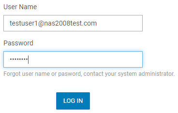 Login page