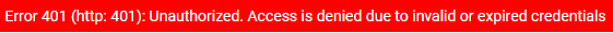 error screen