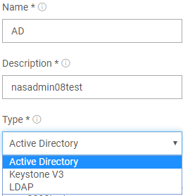 Authentication screen