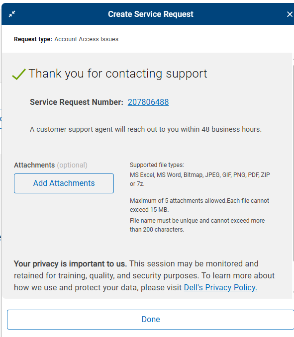 Tworzenie zgłoszenia dotyczącego problemów z kontem