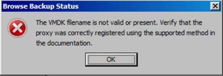 Avamar UI Error while Browsing a VM to do a FLR