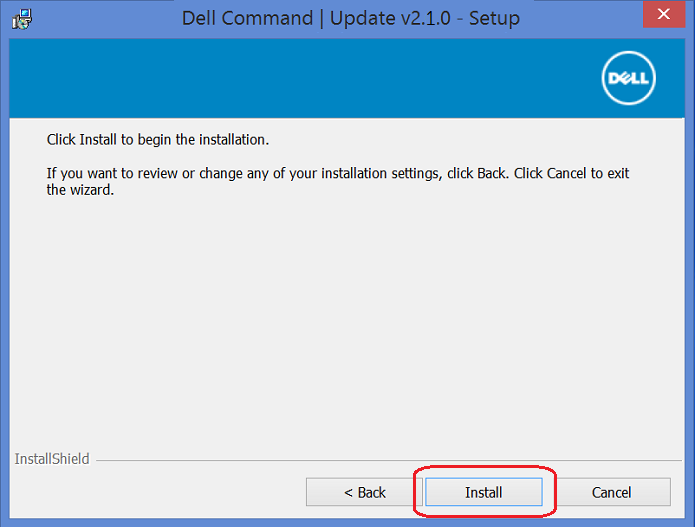 Click Install to begin installation